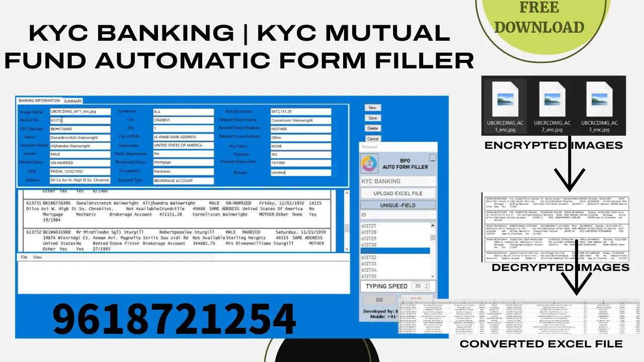 KYC Mutual Fund Auto Form Filling Software