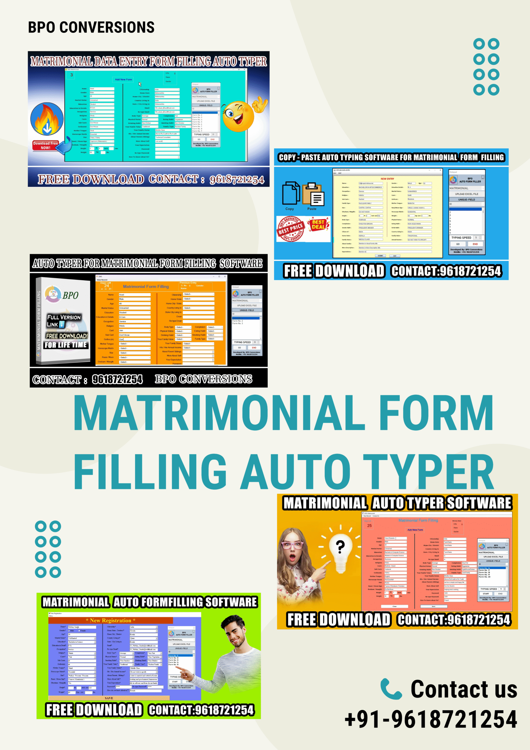 MATRIMONIAL FORM FILLING AUTO TYPING SOFTWARE