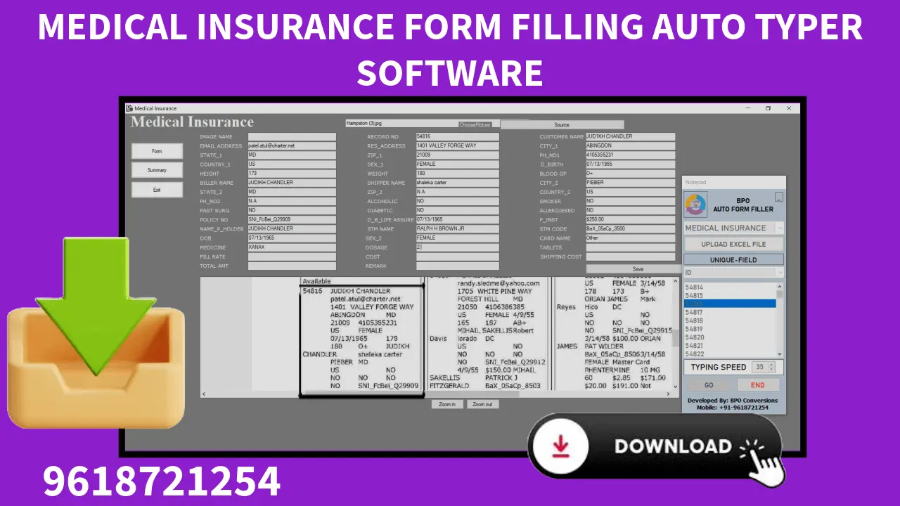 FORM FILLING AUTO TYPING SOFTWARE